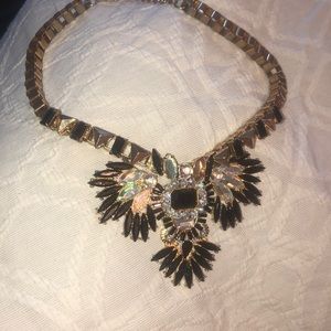 multi-studded gold necklace